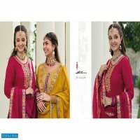 SAFROON VOL 2 BY EBA LIFESTYLE DESIGNER HEAVY WORK PLAZO STYLE SALWAR KAMEEZ