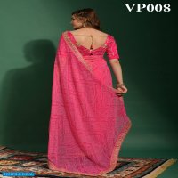 Fashion Berry Bandhani Wholesale Bandhani Printed Embroidery Work Ethnic Sarees