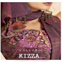 KIZZA VOL 3 BY VALLABHI PRINTS ADORABLE SAREES WITH PRINTED BLOUSE PEICE COLLECTION