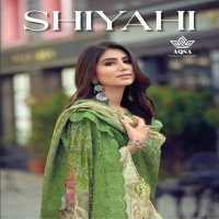 AQSA Shiyahi Wholesale Eva Silk Border Embroidery Dress Material