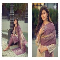 AQSA Shiyahi Wholesale Eva Silk Border Embroidery Dress Material
