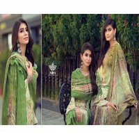 AQSA Shiyahi Wholesale Eva Silk Border Embroidery Dress Material