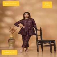 ANANDAM 1-8 DESIGNS FANCY TRENDY CORD SET AMAZING STITCH TUNIC WITH PANT COLLECTION