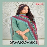 BIPSON SWAROVSKI 2152 CRAPE PRINT WITH WORK PREMIUM SUIT MATERIALS
