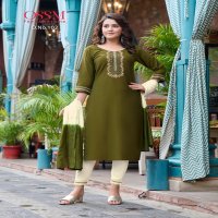 OSSM PRESENT GUNGUN FANCY 3 PCS SET COLLECTION AMAZING WORK KURTI WITH PANT AND DUPATTA