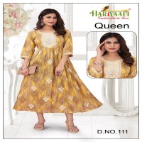 Hariyaali Queen Wholesale Pure Mal Mal With Embroidery Anarkali Kurtis