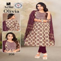 Artio Olivia Wholesale Ready Made 3 Piece Kurti With Pant And Dupatta