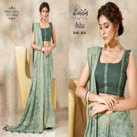 Kalpvelly Asha D.no 02 Wholesale Nilgiri Chiffon Indian Sarees