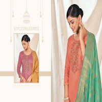 ASOPALAV VOL 4 BY PANCH RATNA ADORABLE NECK WORK DRESS MATERIAL WITH BANARASI SILK DUPATTA