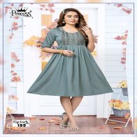 Princess Lip Lock Wholesale Rayon Short Flair Kurtis