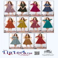 Princess Lip Lock Wholesale Rayon Short Flair Kurtis