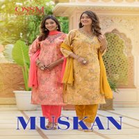 OSSM Muskan Wholesale V Neck Ready Made 3 Piece Dress Catalog