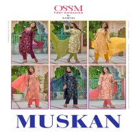 OSSM Muskan Wholesale V Neck Ready Made 3 Piece Dress Catalog