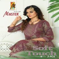 Master Soft Touch Wholesale Rayon Foil Print Nyra Cut Top With Pants And Dupatta