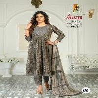 Master Soft Touch Wholesale Rayon Foil Print Nyra Cut Top With Pants And Dupatta