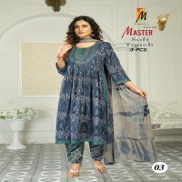 Master Soft Touch Wholesale Rayon Foil Print Nyra Cut Top With Pants And Dupatta