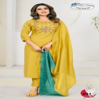 VEDYA PRESENT ISHINA FANCY WORK KURTI WITH PANT AND VISCOSE DUPATTA CATALOG