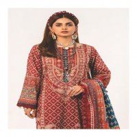 Hala Zafira Vol-3 Heavy Dupatta Wholesale Karachi Print Dress Material