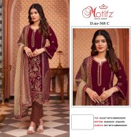 Motifz D.no 368 Wholesale Velvet With Embroidery pakistani Suits