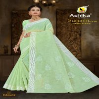 Ashika Suruchi Vol-6 Wholesale Cotton Saree With Resham Work Sarees