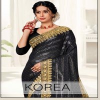 RONISHA KOREA BY RANJNA SAREE FANCY FABRICS EMBROIDERY WORK AND SIROSKI DIAMOND WORK SUPER HIT COLLECTION