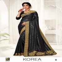 RONISHA KOREA BY RANJNA SAREE FANCY FABRICS EMBROIDERY WORK AND SIROSKI DIAMOND WORK SUPER HIT COLLECTION