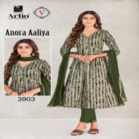 Artio Anora Aaliya Wholesale Aliya Cut Kurtis With Pant And Dupatta