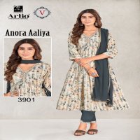 Artio Anora Aaliya Wholesale Aliya Cut Kurtis With Pant And Dupatta