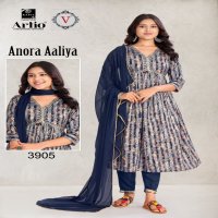 Artio Anora Aaliya Wholesale Aliya Cut Kurtis With Pant And Dupatta