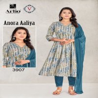 Artio Anora Aaliya Wholesale Aliya Cut Kurtis With Pant And Dupatta