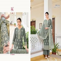 Alok Elegant Touch Wholesale Cotton Dyed With Thread Work And Swarovski Diamond Dress Material