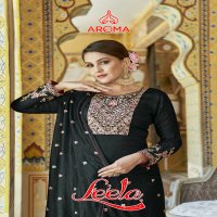 AROMA PRESENT LEELA PAKISTANI UNSTITCH KURTI PLAZO AND DUPATTA CATALOG