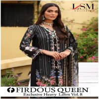 LSM GALLERIA PRESENT FIRDOUS QUEEN VOL 8 PAKISTANI EXCLUSIVE HEAVY LAWN SALWAR SUIT MATERIAL