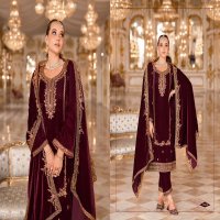 Sargam Wahida Wholesale 9000 Velvet With Embroidery Winter Suits