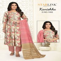 Starlink Kanishka Wholesale Modal Viscose With Foil Hand Work Lace Readymade Suits Combo