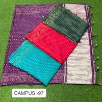 Kalpvelly Campus-97 Wholesale Soft Muslin Indian Sarees