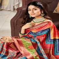 RAJPATH SUNHERI 165001-165008 SERIES FANTASTIC SATIN DIGITAL PRINT SAREES