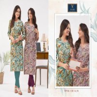 Vitrag Vastra Leela Vol-10 Wholesale Reyon Gold Printed Kurtis