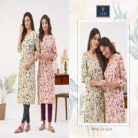 Vitrag Vastra Leela Vol-10 Wholesale Reyon Gold Printed Kurtis