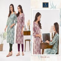 Vitrag Vastra Leela Vol-10 Wholesale Reyon Gold Printed Kurtis