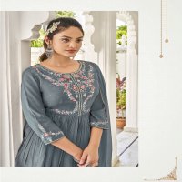 Ladies Flavours Aarzoo Wholesale Chanderi Silk Top With Pant And Dupatta