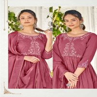 Ladies Flavours Aarzoo Wholesale Chanderi Silk Top With Pant And Dupatta