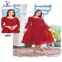 VIYAA DESIGNER STAR GIRL BEAUTIFUL CLASSY LOOK ANARKALI STITCHED KURTIS