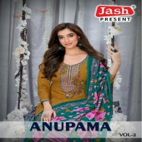 Jash Anupama Vol-2 Wholesale Neck Embroidery Cotton Dress Material