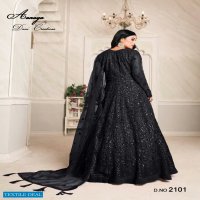 AANAYA VOL 121 BY DANI FASHION NET EMBROIDERY LONG ANARKALI SUITS