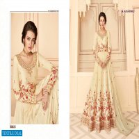 AASHIRWAD MAHARANI PURE SILK LONG GOWN STYLE DESIGNER WEDDING AND PARTY WEAR SALWAR SUITS