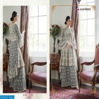 AASHIRWAD PREMIUM SHARARA GOLD 7024 DESIGNS COLORS DESIGNER DRESSES
