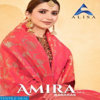ALISA LAUNCH AMIRA VOL 5 SATIN GEORGETTE EXCLUSIVE SUIT DEALER