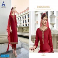 ALISA LAUNCH ZARIN SATIN GEORGETTE LONG SUIT WHOLESALER IN SURAT