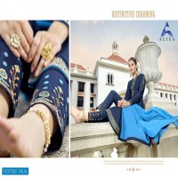 ALISA LAUNCH ZARIN SATIN GEORGETTE LONG SUIT WHOLESALER IN SURAT